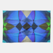 Blauwe vlinder theedoek (Horizontaal)