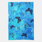 Blauwe vlinder theedoek (Verticaal)