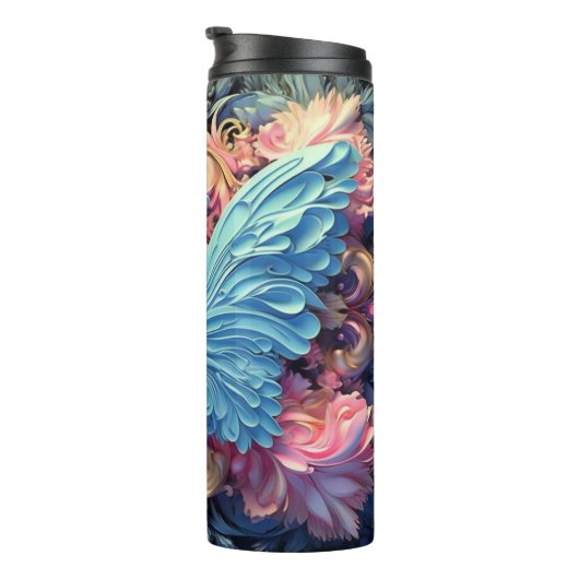 Blauwe vlinder thermosbeker (Geroteerd rechts)