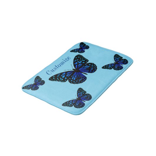 Blauwe vlinder Thunder_Cove Badmat (Gekanteld)