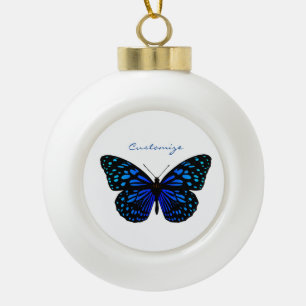 Blauwe vlinder Thunder_Cove Keramische Bal Ornament