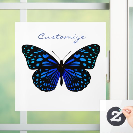 Blauwe vlinder Thunder_Cove Raamsticker (Huis)