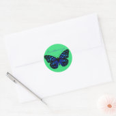 Blauwe vlinder Thunder_Cove Ronde Sticker (Envelop)