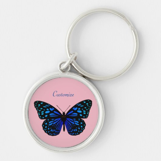 Blauwe vlinder Thunder_Cove Sleutelhanger (Voorkant)