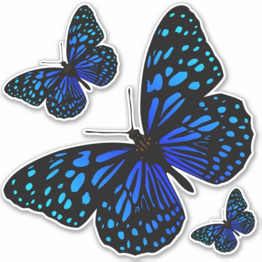 Blauwe vlinder Thunder_Cove Sticker (Voorkant)