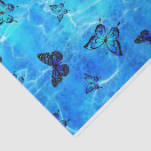 Blauwe vlinder tissuepapier (Detail)