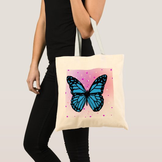 blauwe vlinder tote bag (Voorkant (product))
