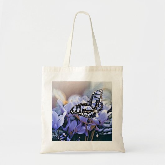Blauwe vlinder tote bag (Voorkant)