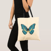 Blauwe vlinder tote bag (Voorkant (product))