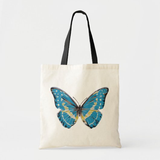 Blauwe vlinder tote bag (Voorkant)