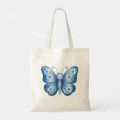 Blauwe vlinder tote bag (Achterkant)