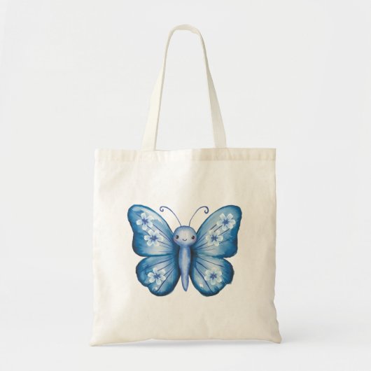 Blauwe vlinder tote bag (Voorkant)