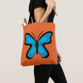 Blauwe Vlinder Tote Bag (Dichtbij)