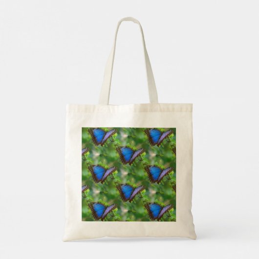 Blauwe vlinder tote bag (Achterkant)