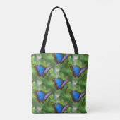 Blauwe vlinder tote bag (Achterkant)