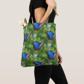 Blauwe vlinder tote bag (Dichtbij)