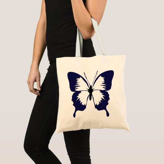 Blauwe vlinder tote bag (Voorkant (product))
