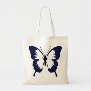 Blauwe vlinder tote bag
