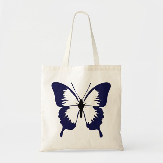 Blauwe vlinder tote bag (Voorkant)