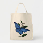 Blauwe vlinder tote bag (Voorkant)