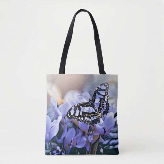 Blauwe vlinder tote bag (Voorkant)