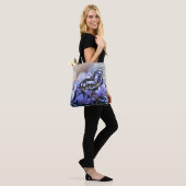 Blauwe vlinder tote bag (Op model)