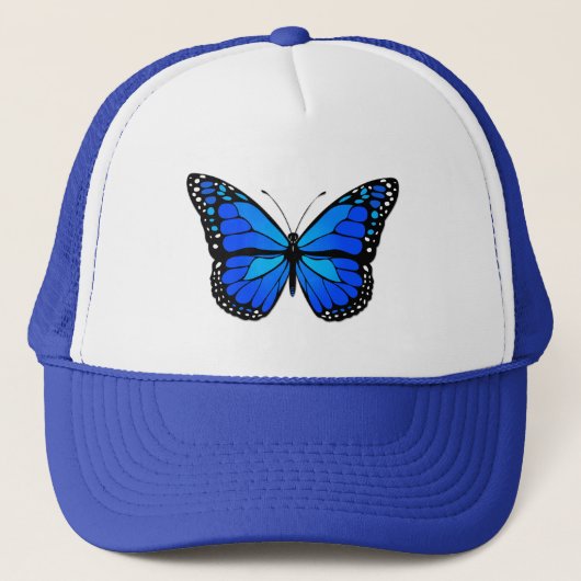 Blauwe vlinder trucker pet (Voorkant)