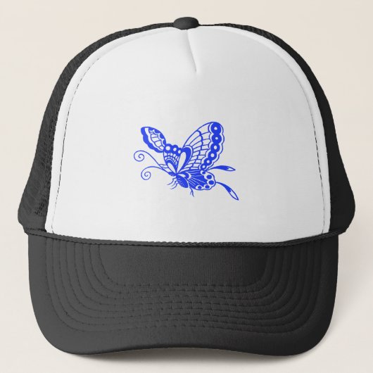 Blauwe Vlinder Trucker Pet (Voorkant)