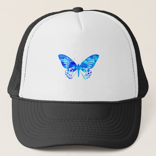Blauwe Vlinder Trucker Pet (Voorkant)