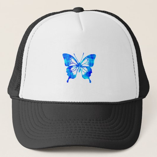 Blauwe Vlinder Trucker Pet (Voorkant)