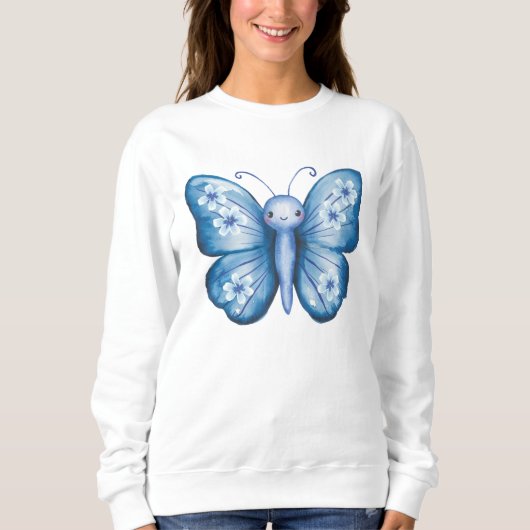 Blauwe vlinder trui (Voorkant)