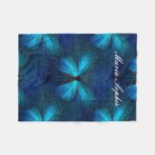 Blauwe vlinder van Joy & Luck Fleece Deken (Voorkant (Horizontaal))