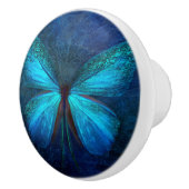 Blauwe vlinder van Joy & Luck Keramische Knop (Rechts)
