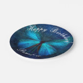 Blauwe vlinder van Joy & Luck Papieren Bordje (Gekanteld)