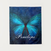 Blauwe vlinder van Joy & Luck Wandkleed (Voorkant)