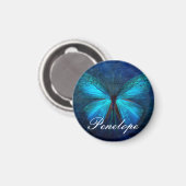 Blauwe Vlinder van Vreugde & Geluk Magneet (Voorkant / Achterkant)