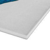 Blauwe Vlinder Vintage Glas Snijplank (Hoek)