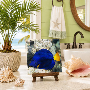 Blauwe Vlinder Vis Koraalrif Oceaan Vis Tegeltje