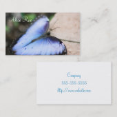 Blauwe vlinder visitekaartje (Voorkant / Achterkant)