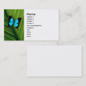 Blauwe vlinder visitekaartje (Voorkant / Achterkant)