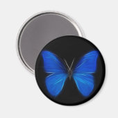 Blauwe vlinder vliegend insect magneet (Voorkant / Achterkant)