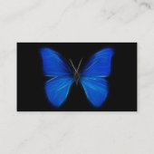 Blauwe vlinder vliegend insect visitekaartje (Achterkant)