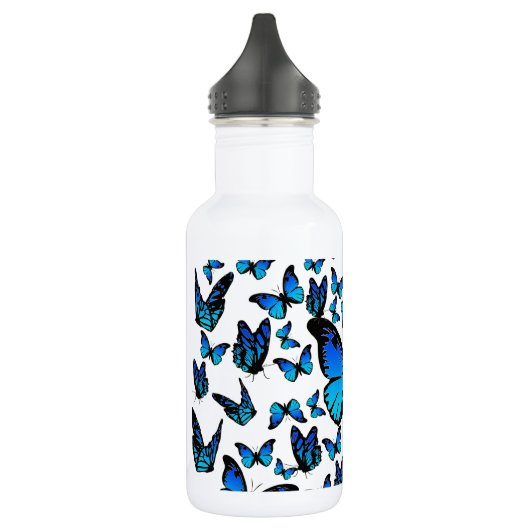 blauwe vlinder waterfles  (Links)