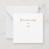 Blauwe Vlinder & Zebra Bont Roos Monogram Aangepas Notitiekaartje (Achterkant)