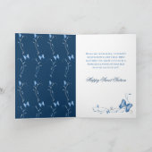 Blauwe Vlinder & Zoete Verjaardag 16 van Kaart (Binnen)