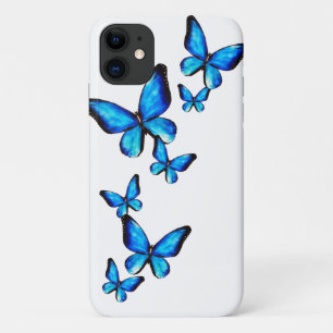 Blauwe vlinderaqua-waterverf Case-Mate iPhone case