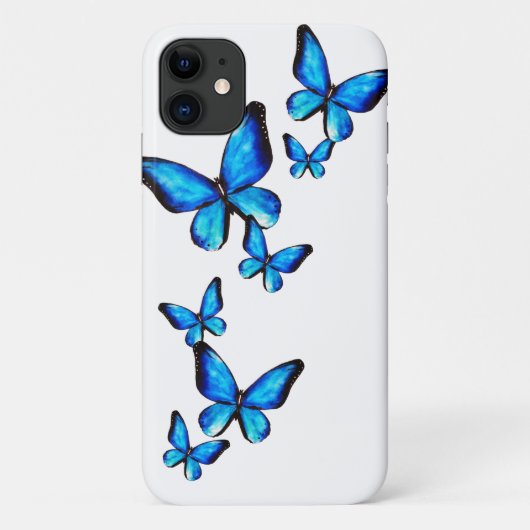 Blauwe vlinderaqua-waterverf Case-Mate iPhone case (Achterkant)