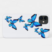 Blauwe vlinderaqua-waterverf Case-Mate iPhone case (Achterkant (horizontaal))