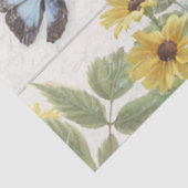 Blauwe vlinderbloembloem ontbinden tissuepapier (Detail)