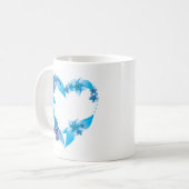 Blauwe vlinderbloemigen koffiemok (Voorkant links)